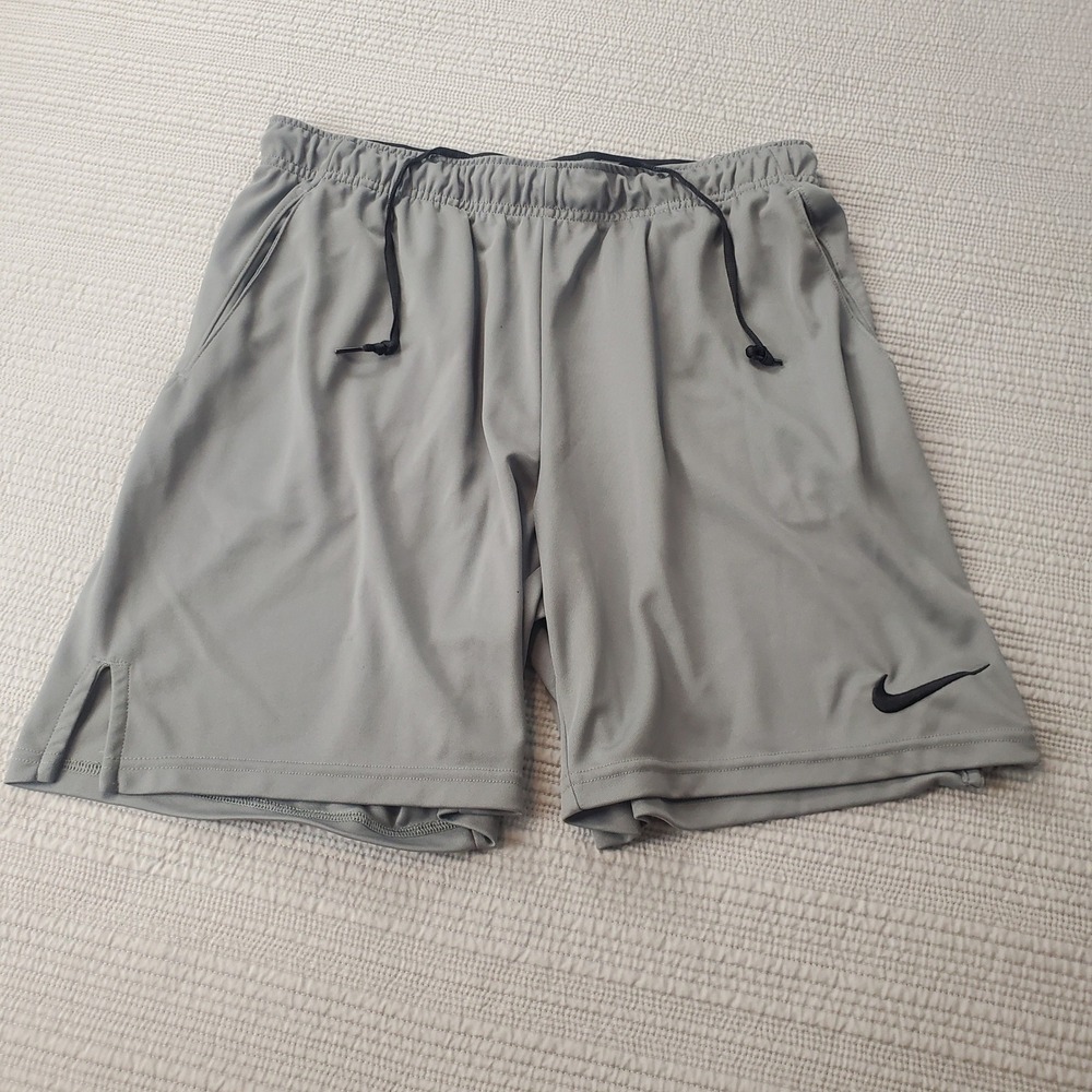 Nike Athletic Shorts Mens Large Grey Dri-FIT Drawstring Pockets Training